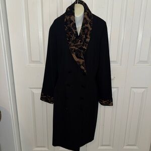 Danny & Nicole Black Long Sleeve Dress with Gold Accents